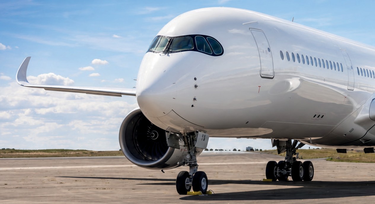 Airbus A350 on the tarmac